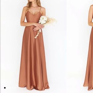 Show me your MUMU copper luxe satin gown - size medium
